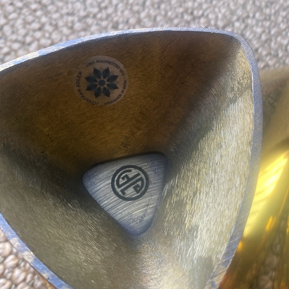 Jonathan Adler Anvil brass and enamel bowls small and medium set of 2 - Picture 9 of 14